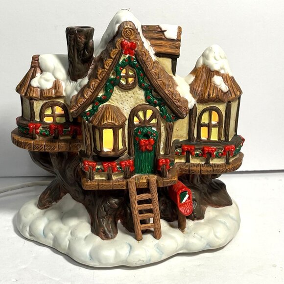 Hollybeary USA Plumbeary Home Christmas Village Decoration 1995 WORKS - Picture 2 of 12